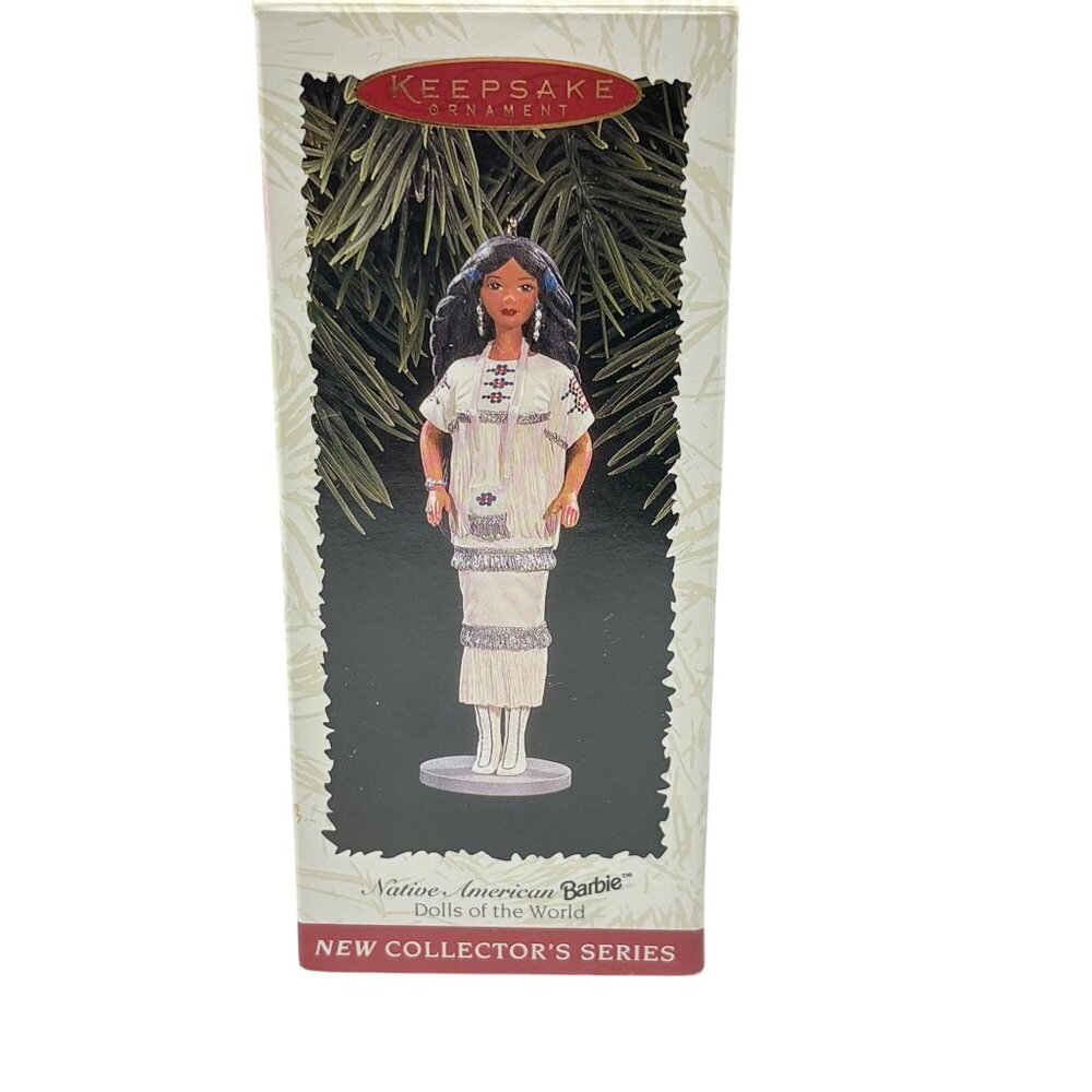 Hallmark Keepsake Ornament 1996 Native American Barbie Dolls Of The World Collec